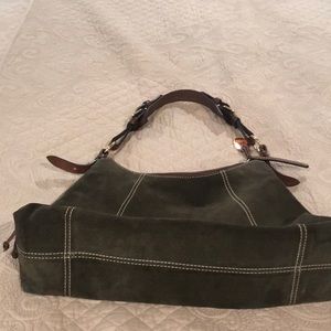 Dooney and Bourke suade khaki pocketbook